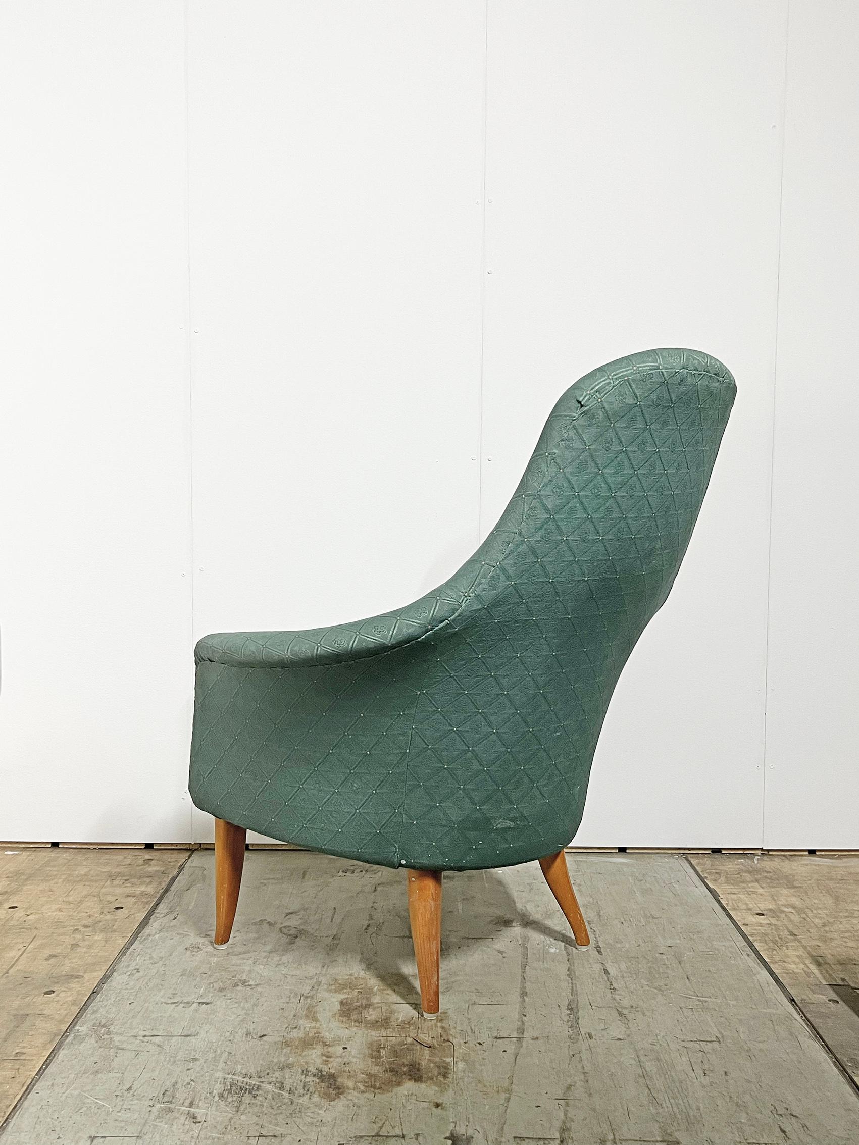 Mid-20th Century Scandinavian Modern Easy Chair by Kerstin Hörlin-Holmquist, ca 1950s For Sale