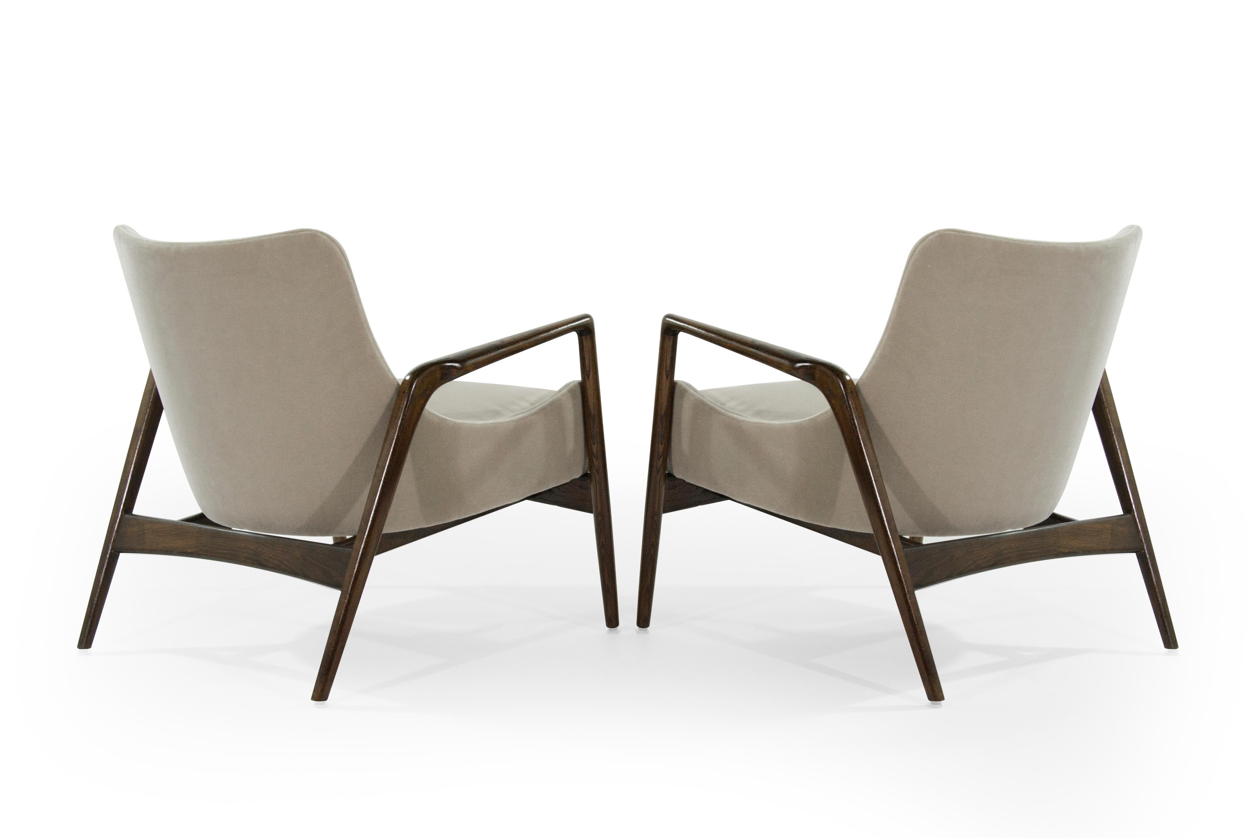 Mid-Century Modern Scandinavian Modern Easy Lounge Chairs by Ib Kofod-Larsen, 1950s