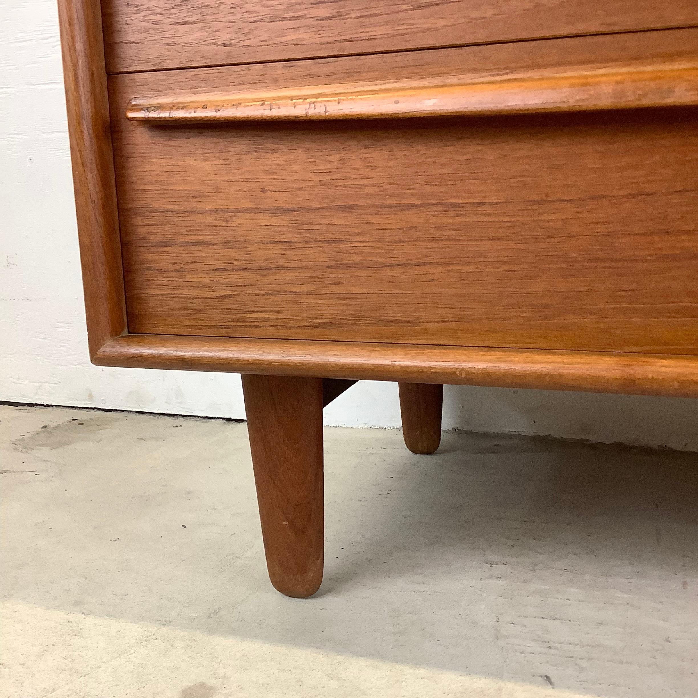 Scandinavian Modern Eight Drawer Teak Dresser by Lyby Møbler 12