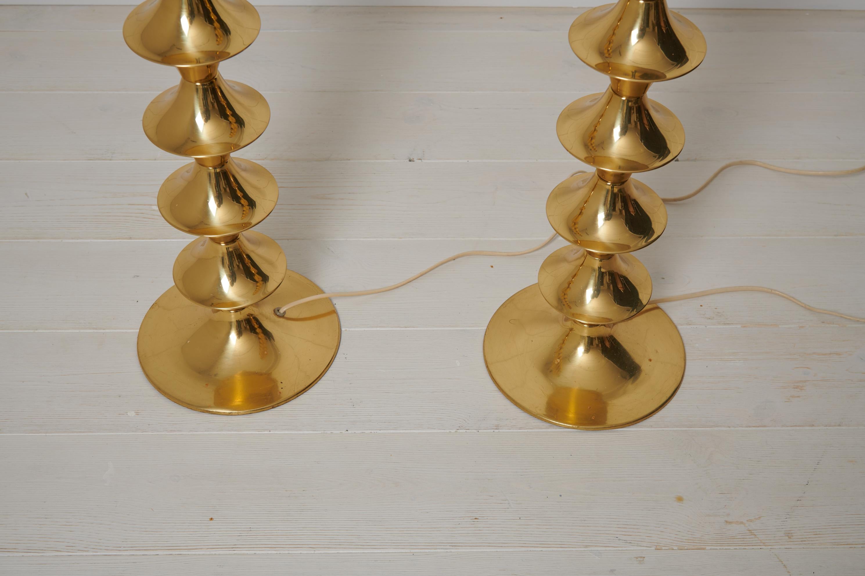 Scandinavian Modern Elit AB Vintage Brass Floor Lamps  For Sale 1