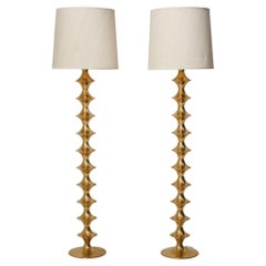 Scandinavian Modern Elit AB Used Brass Floor Lamps 