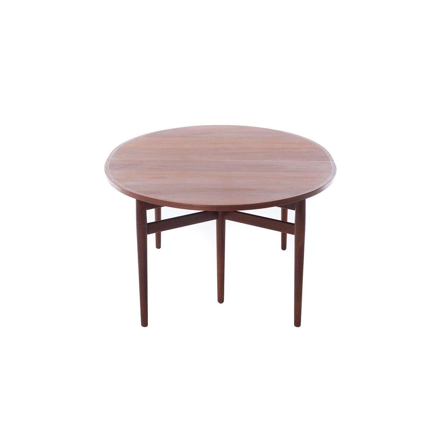 Danish Scandinavian Modern Ellipse Shaped Teak Dining Table by Arne Vodder