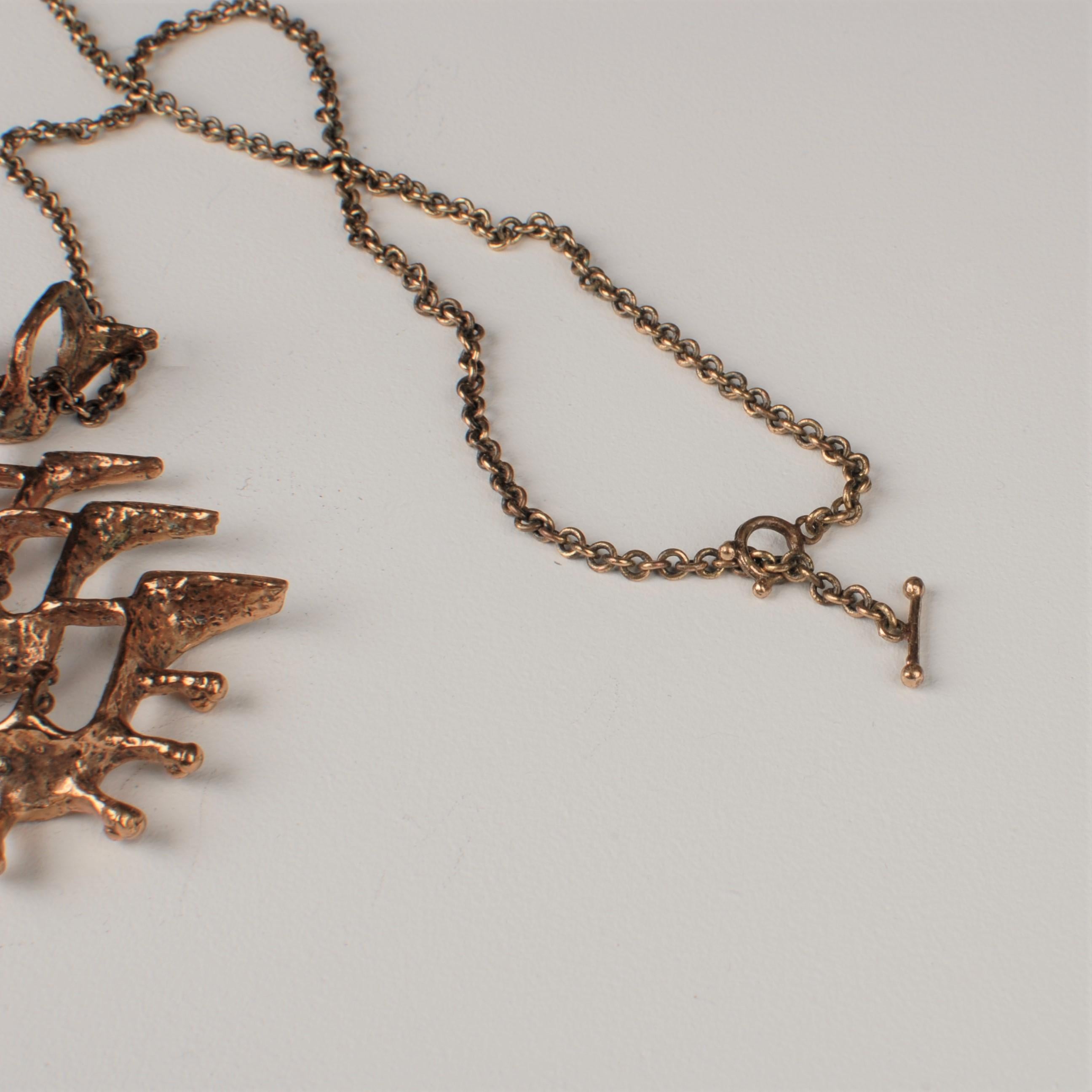 Scandinavian Modern Else & Paul Large Pendant in Bronze, Norway, 1960s In Good Condition For Sale In Oslo, NO