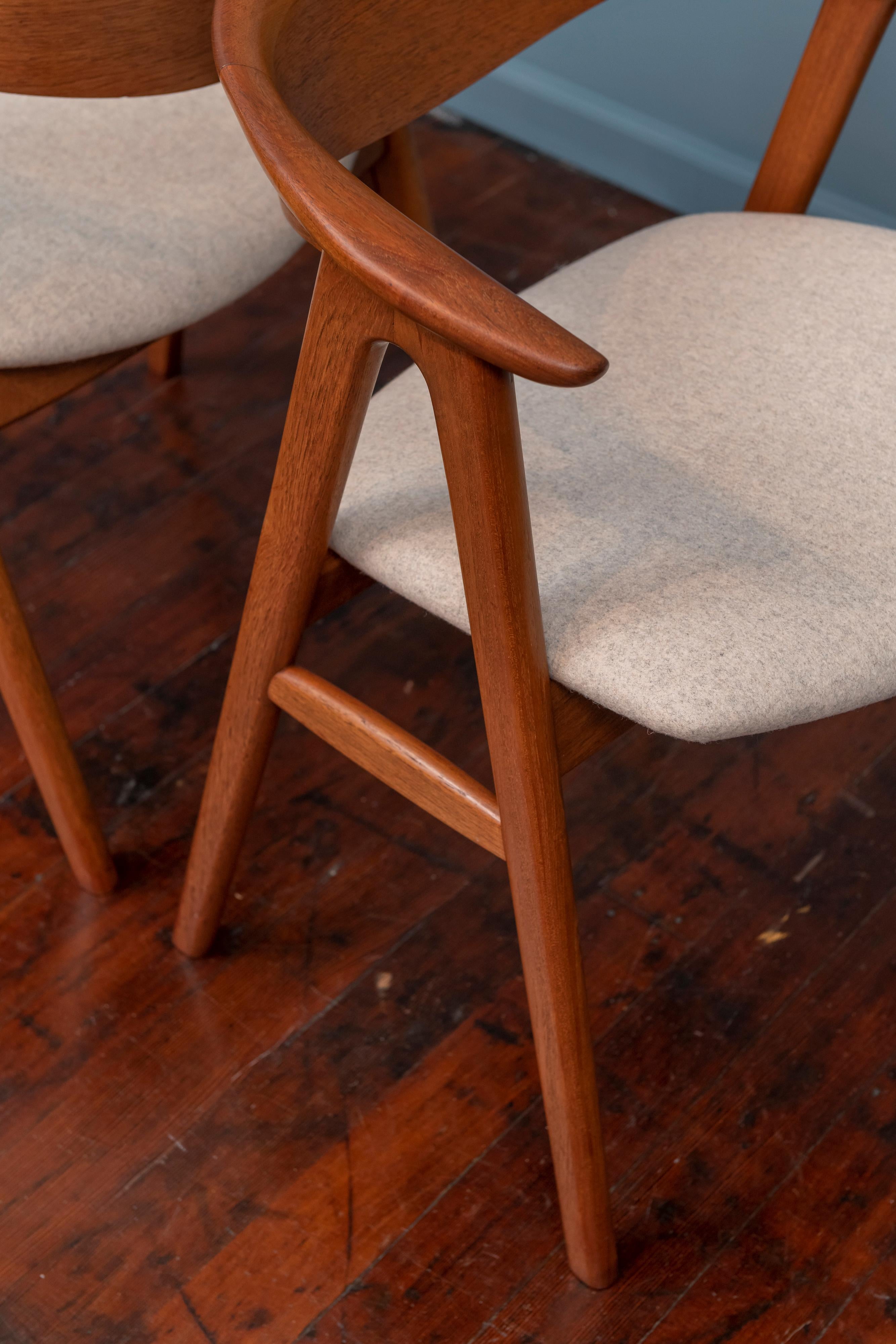 Mid-20th Century Scandinavian Modern Erik Kirkegaard Teak Dining Chairs, Model 57
