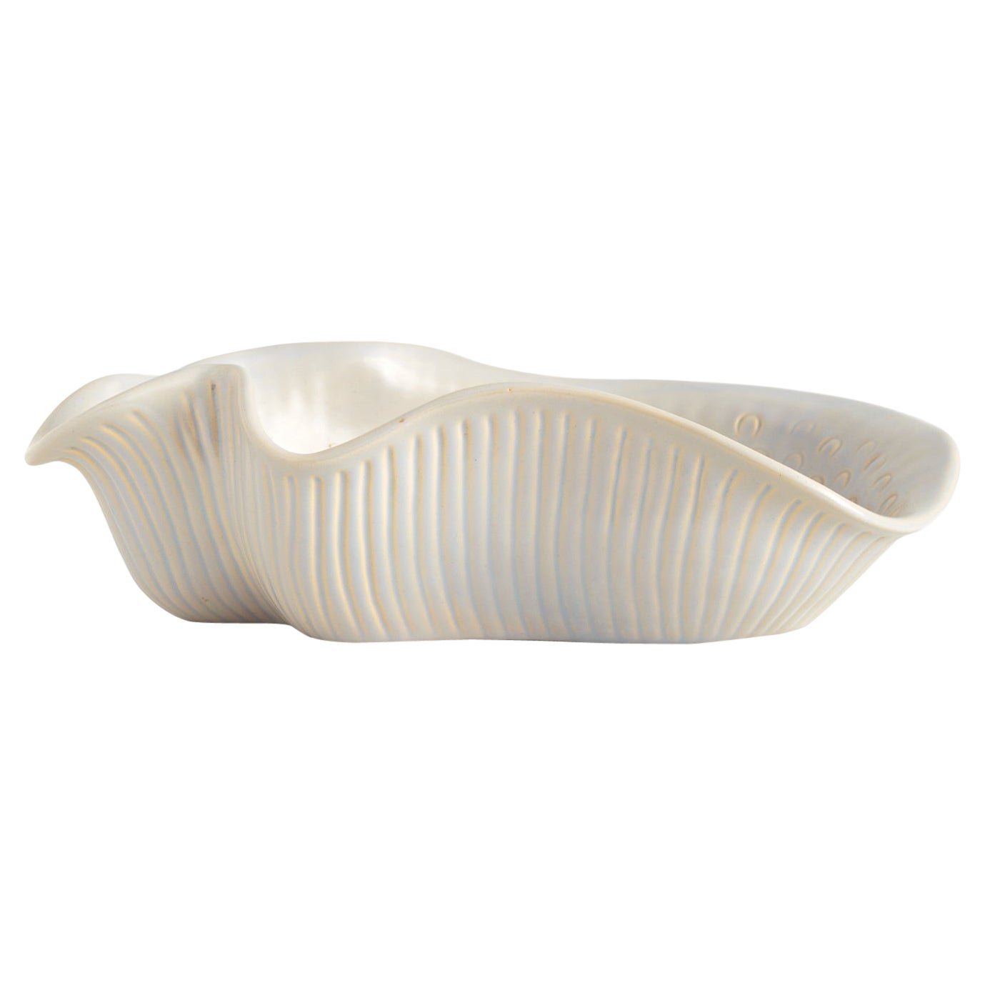 Scandinavian Modern Ewald Dahlskog Ceramic Bow for Bo Fajans, Sweden, 1930's For Sale