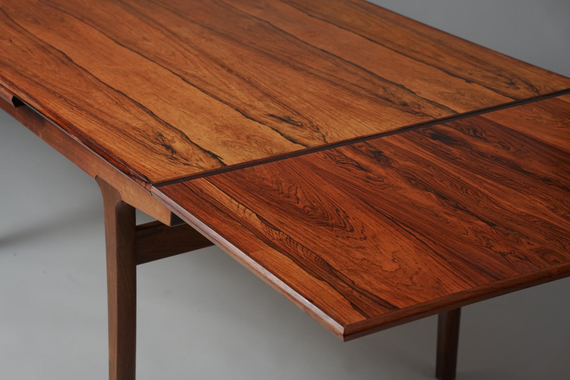 Scandinavian Modern Extendable Dining Table, Henning Kjærnulf, Denmark, 1960s For Sale 2