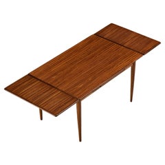 Mesa de comedor extensible de estilo moderno escandinavo en caoba y roble