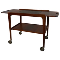 Scandinavian Modern Extension Bar Cart By Yngve Ekström