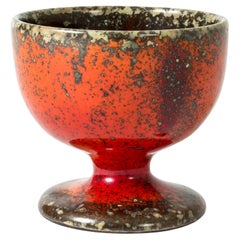 Scandinavian Modern Faience Goblet by Hans Hedberg, Biot, France