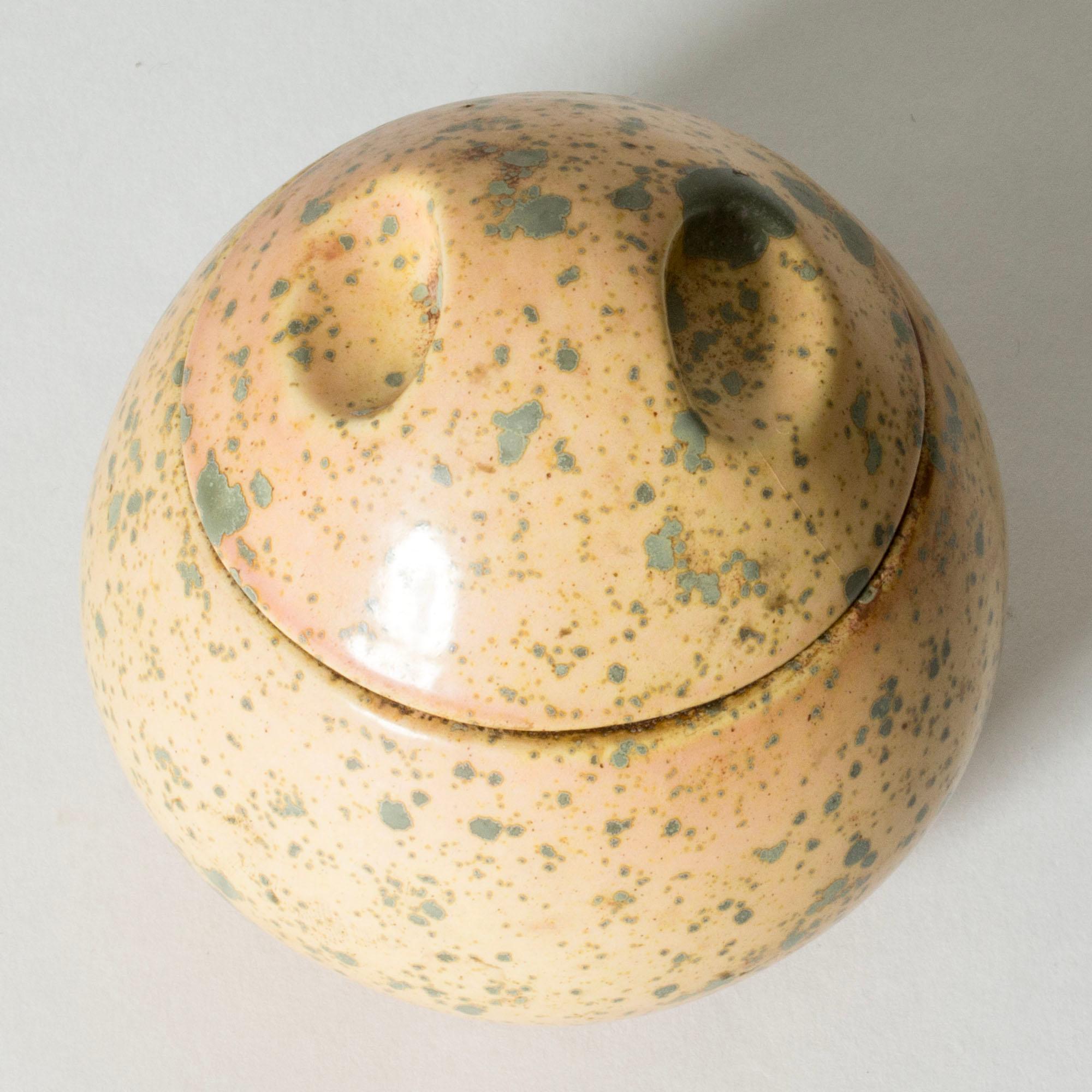 French Scandinavian Modern Faience jar by Hans Hedberg, Biot, France For Sale