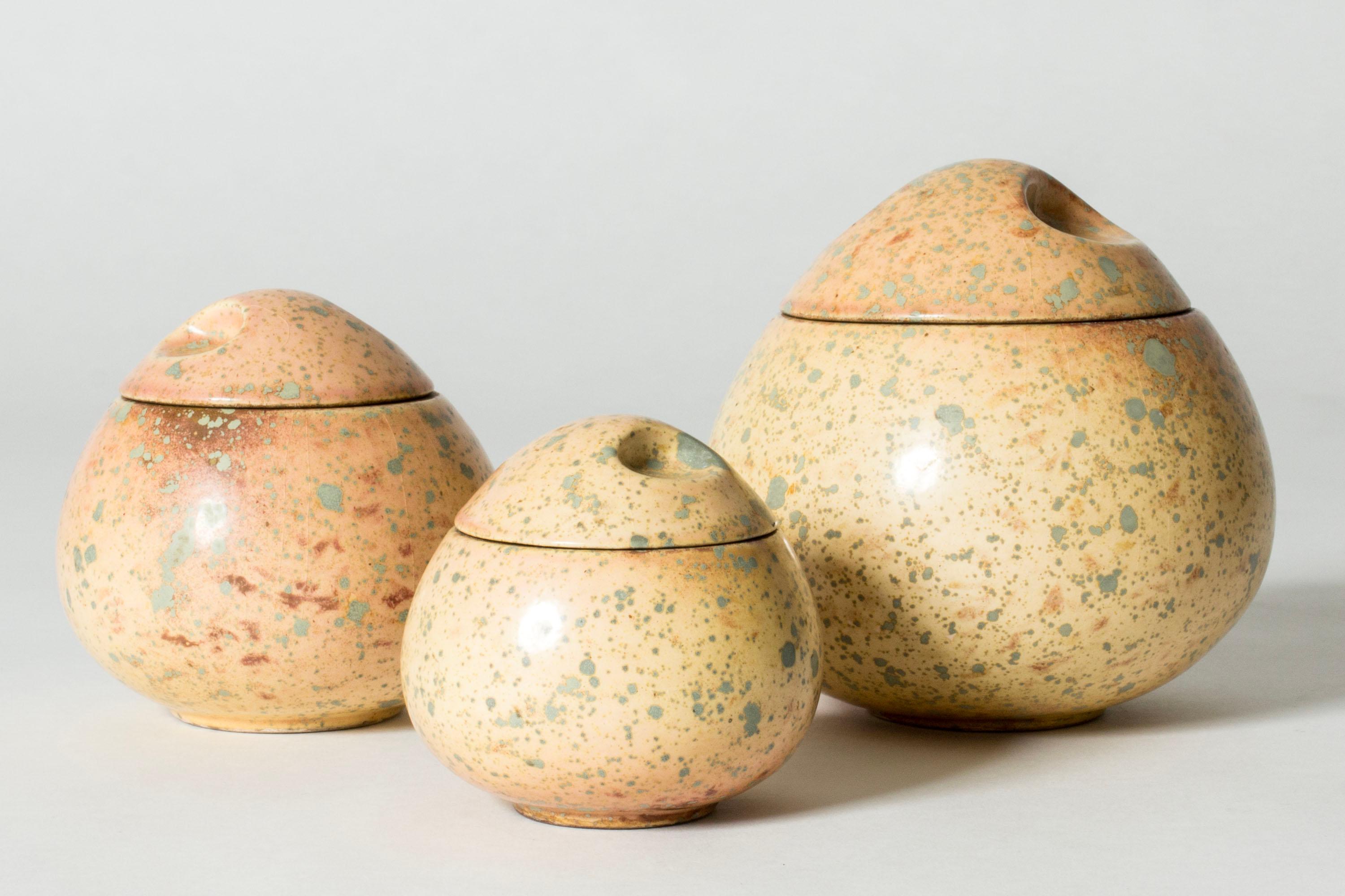 Scandinavian Modern Faience jar by Hans Hedberg, Biot, France For Sale 2