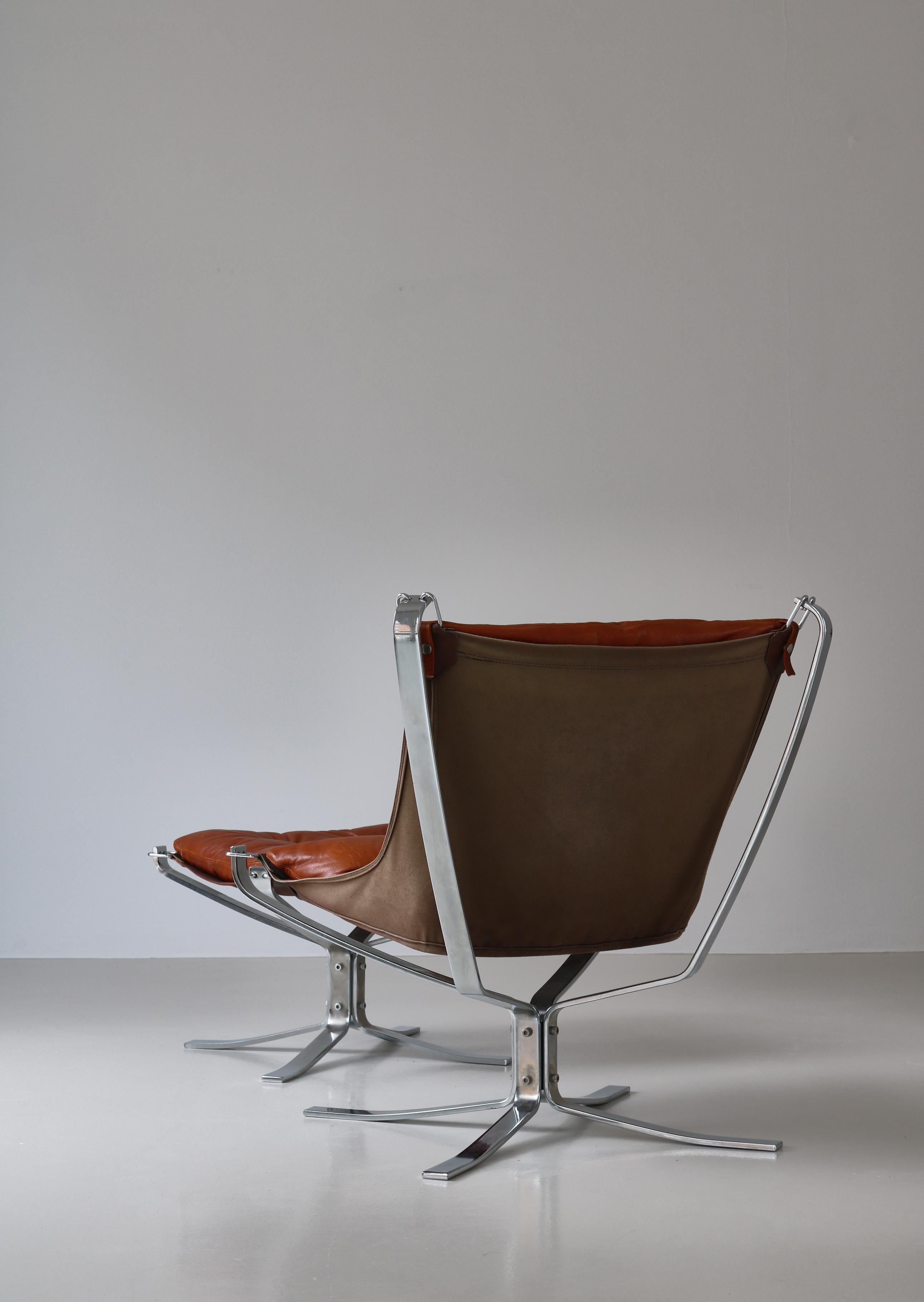 Chaise longue et ottoman The Moderns Falcon de Sigurd Ressell, années 1970 en vente 5