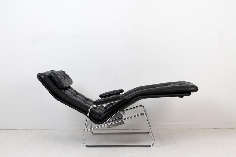 Leather Scandinavian Modern Fenix Lounge Chairs for DUX For Sale