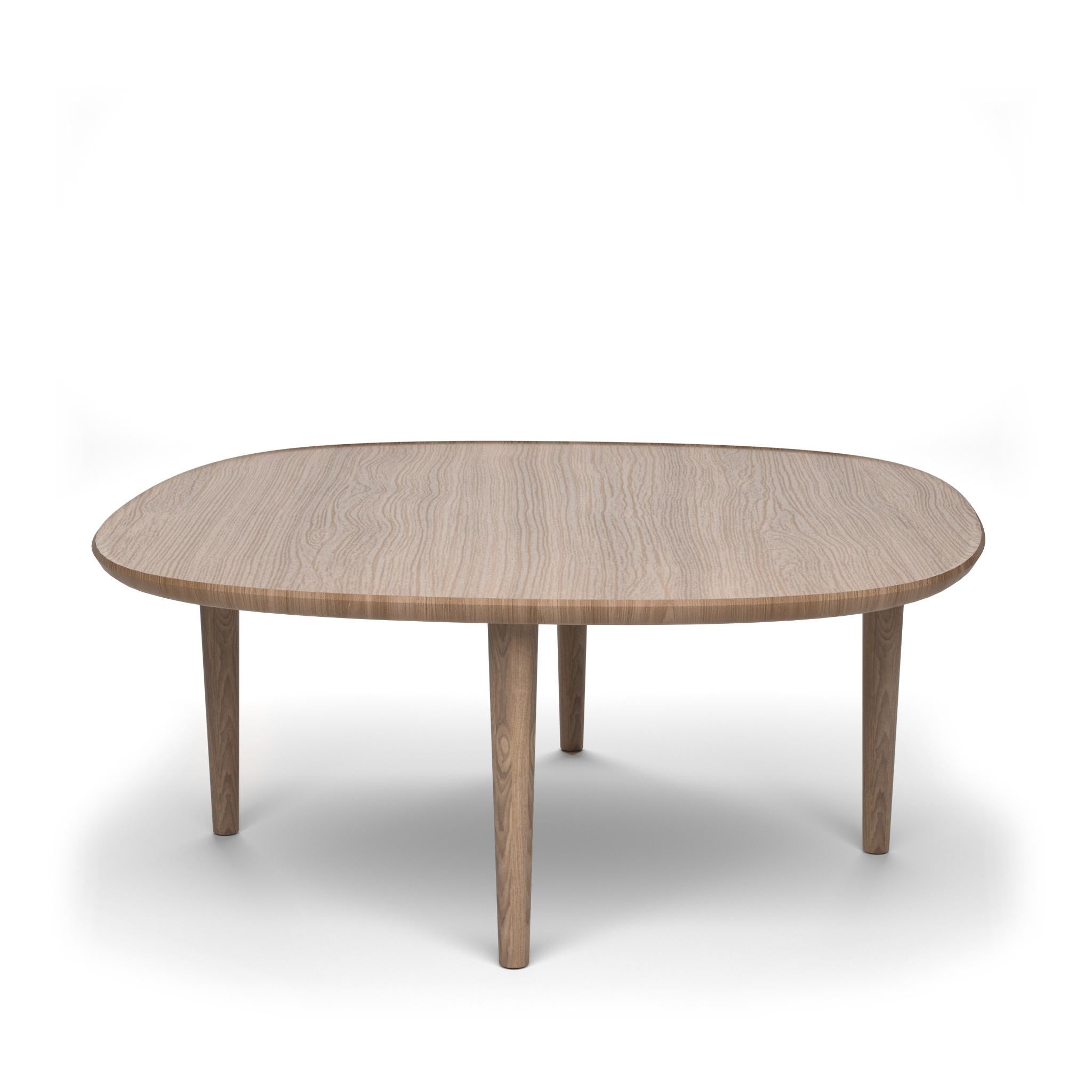Table moderne scandinave Fiori 85 par Antrei Hartikainen x Poiat, chêne noir  en vente 4
