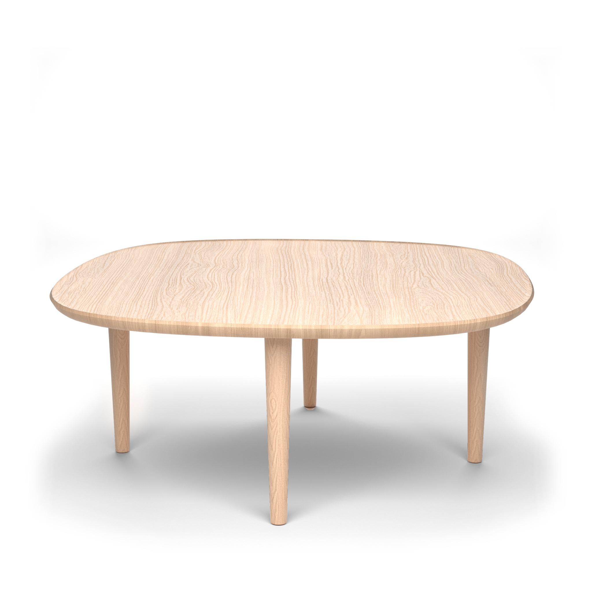 Table moderne scandinave Fiori 85 par Antrei Hartikainen x Poiat, chêne noir  en vente 5