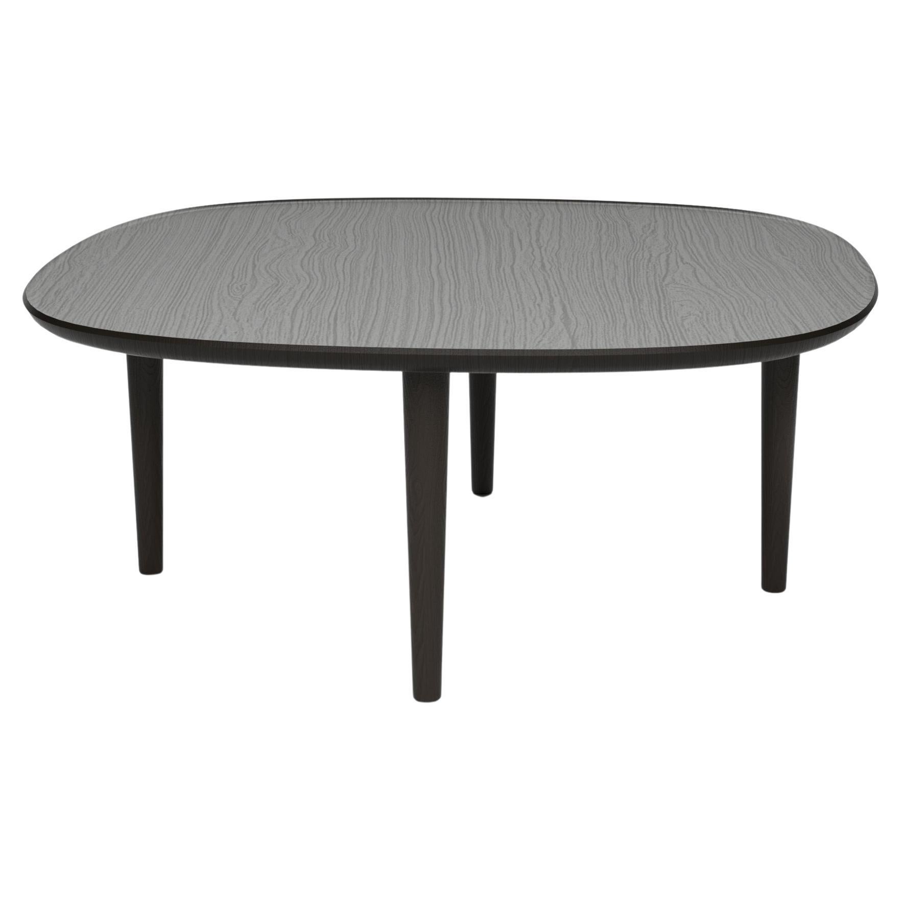 Table moderne scandinave Fiori 85 par Antrei Hartikainen x Poiat, chêne noir  en vente