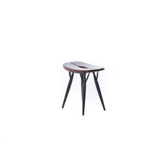 Scandinavian Modern Fir and Lacquered Birch 'Pirka' Footstool