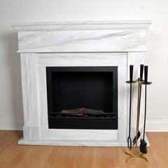 Skandinavisches modernes Kaminbesteck von Gunnar Ander, Ystad-Metall Schweden, 1960er Jahre