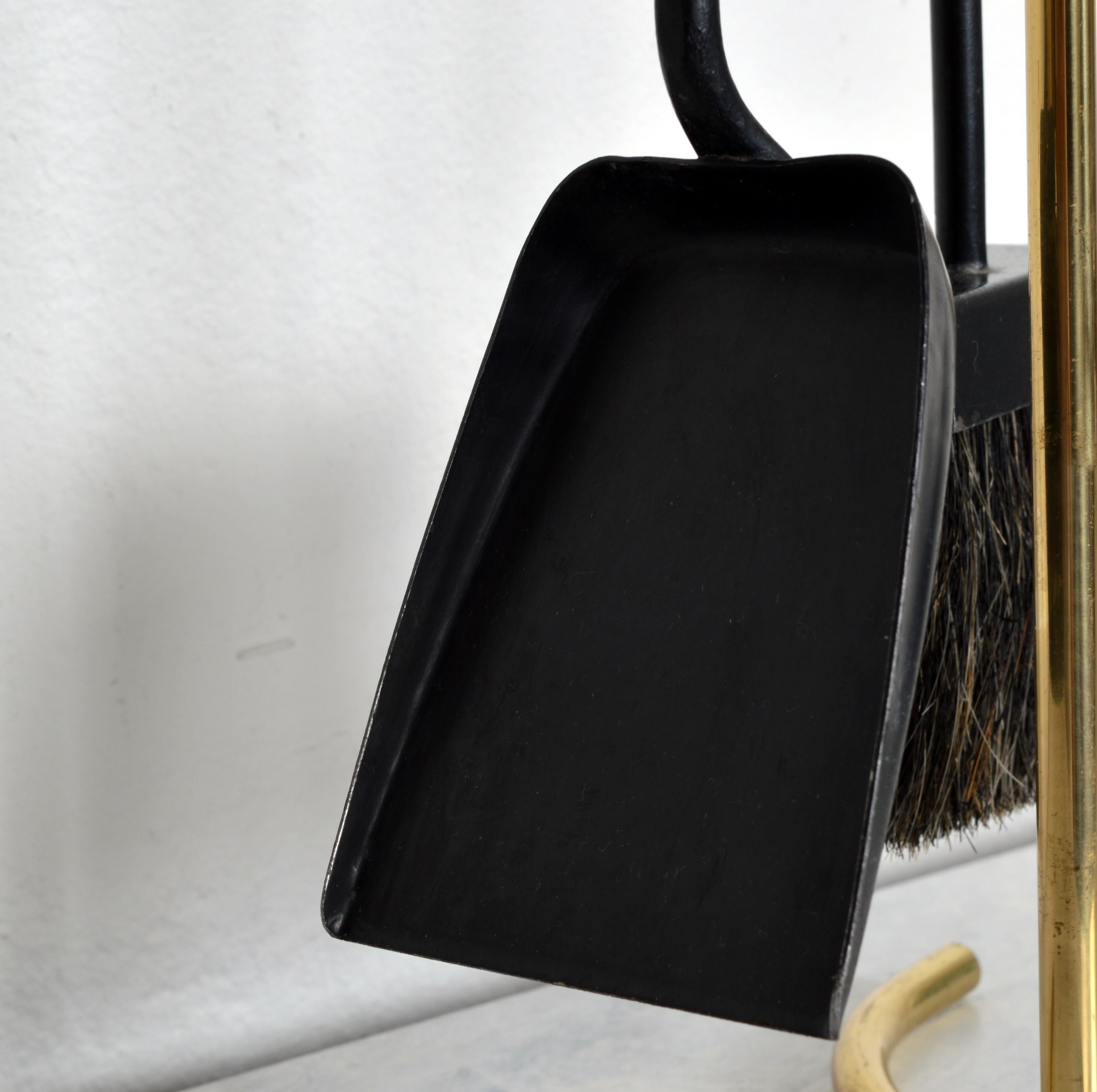 Outils de cheminée scandinaves modernes de Gunnar Ander, Ystad-Metall Suède, années 1960 en vente 2