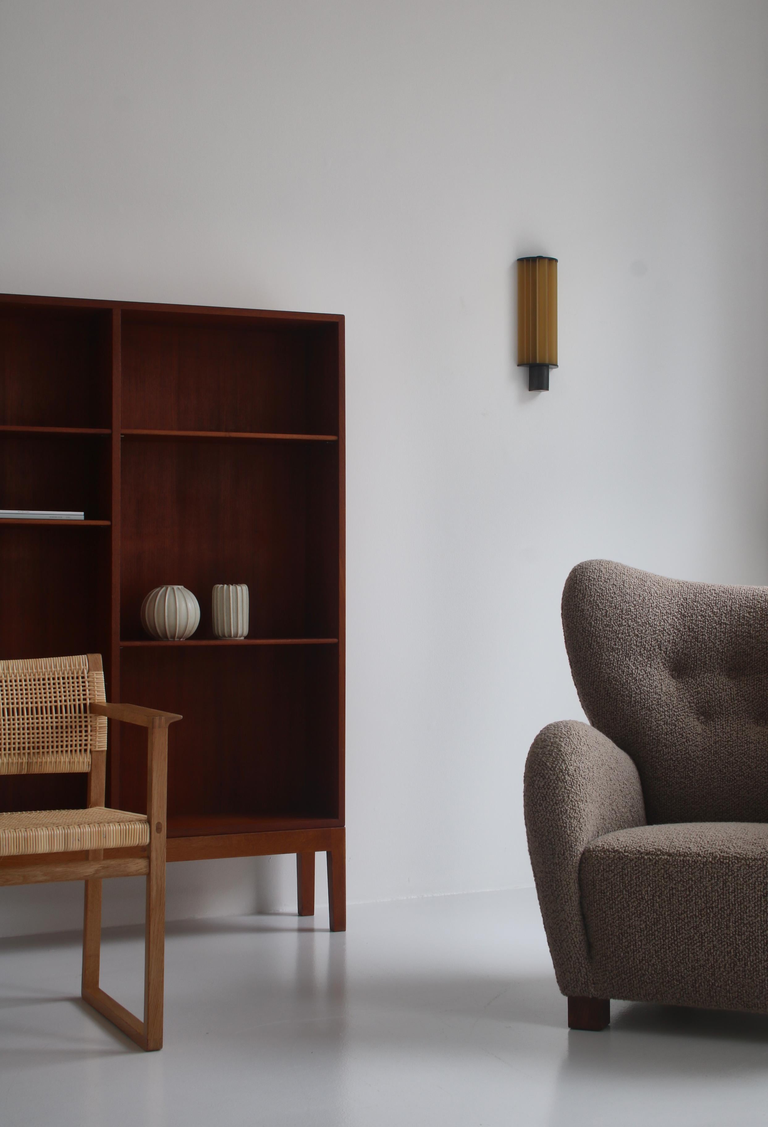 Scandinavian Modern Flemming Lassen Boucle Easy Chair, 1940s, Denmark 11