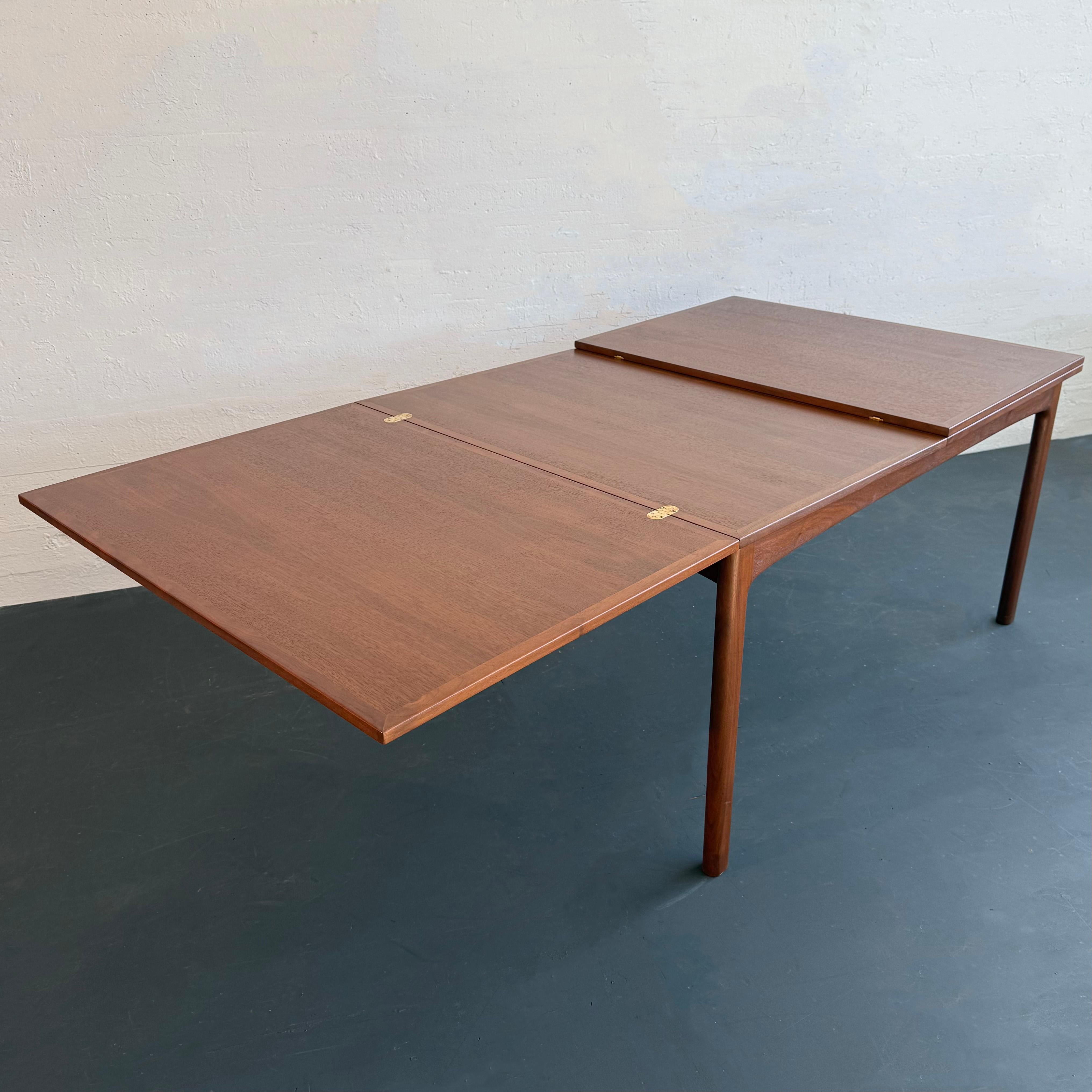 Teak Scandinavian Modern Flip Top Expanding Dining Table By Folke Ohlsson For DUX For Sale