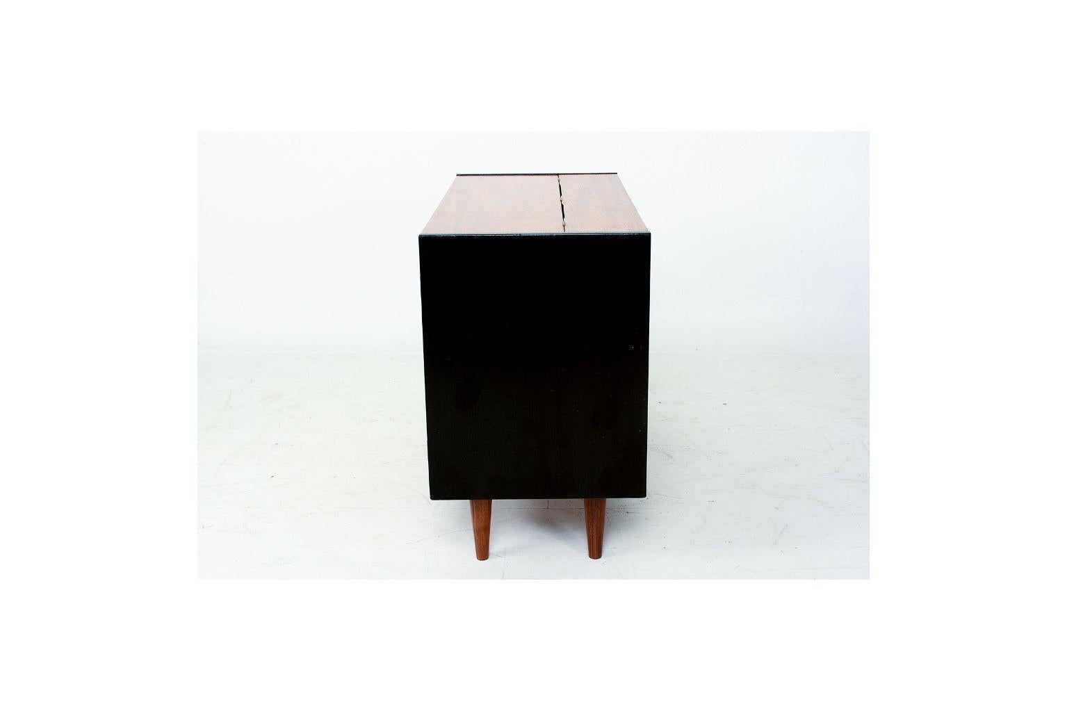 Wood Scandinavian Modern Flip Top Teak Storage Cabinet 1960s after Nils Jonsson
