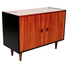 Scandinavian Modern Flip Top Teak Storage Cabinet 1960s after Nils Jonsson