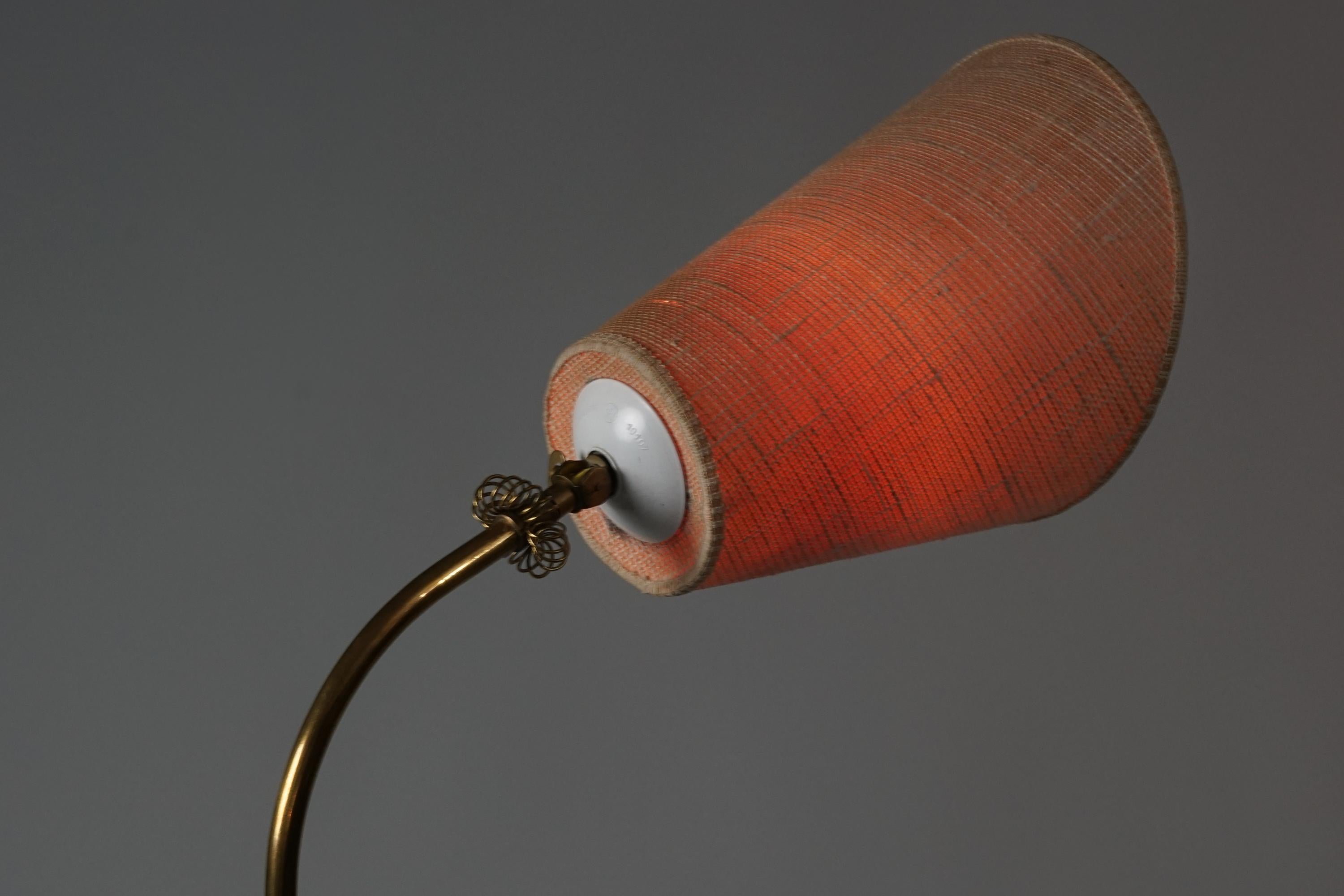 Brass Scandinavian Modern Floor Lamp, 1950s, Finland For Sale