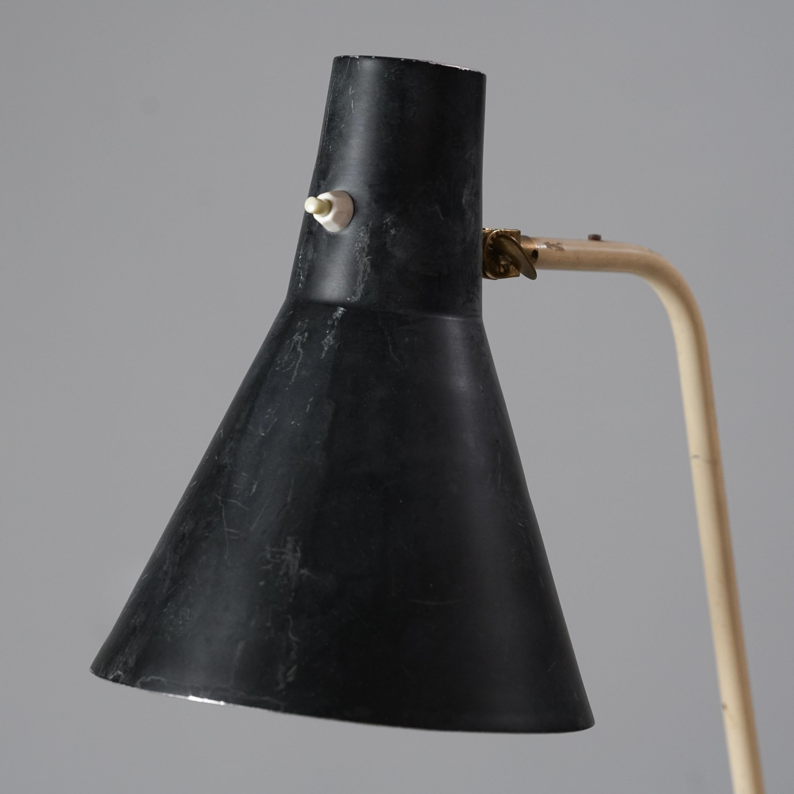 Metal Scandinavian Modern Floor Lamp by Valinte Oy, 1950s For Sale