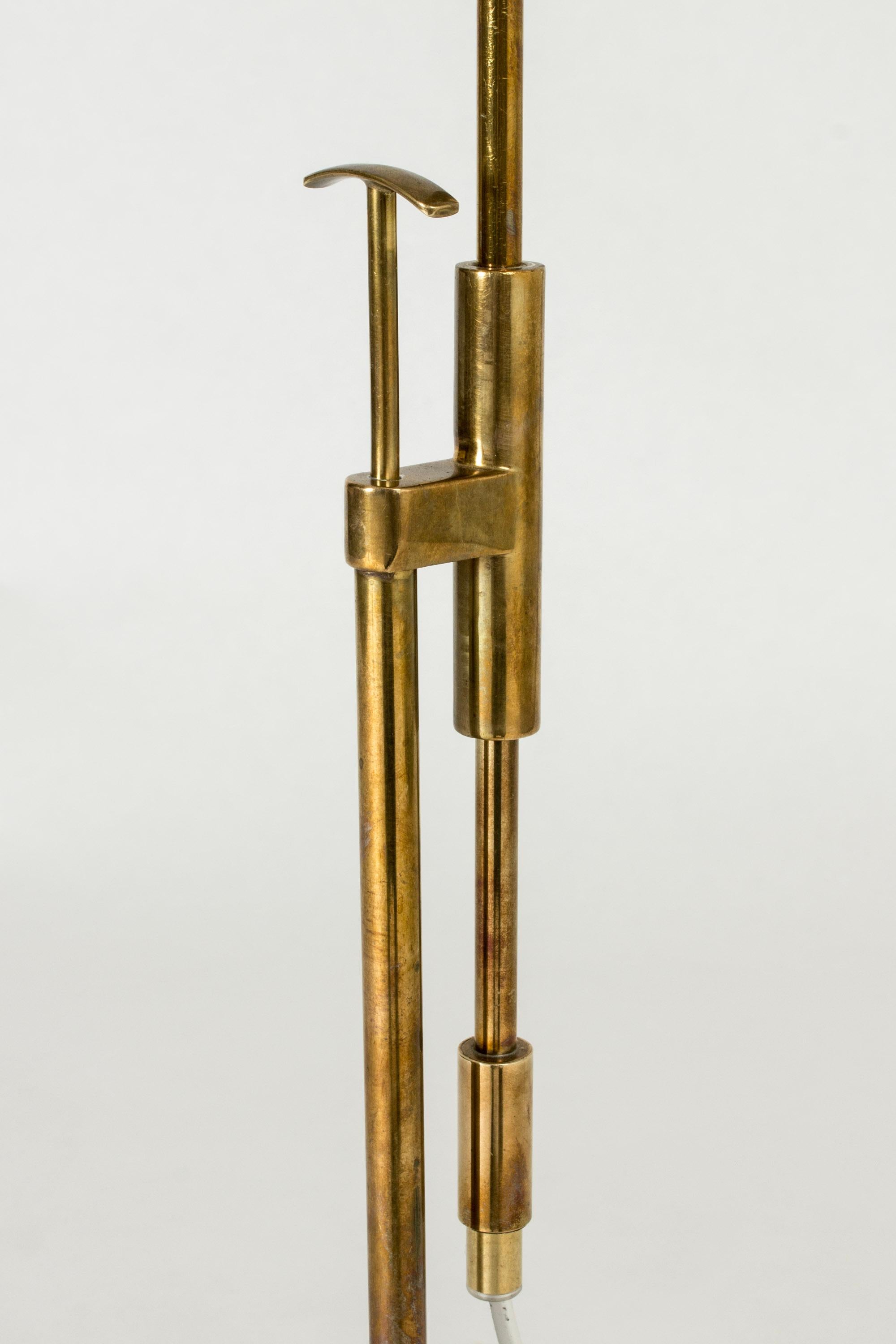 Brass Scandinavian Modern Floor Lamp from Falkenbergs Belysning, 1950s
