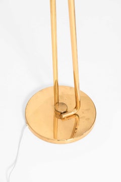 Lampe sur pied de style moderne scandinave en laiton, années 1950