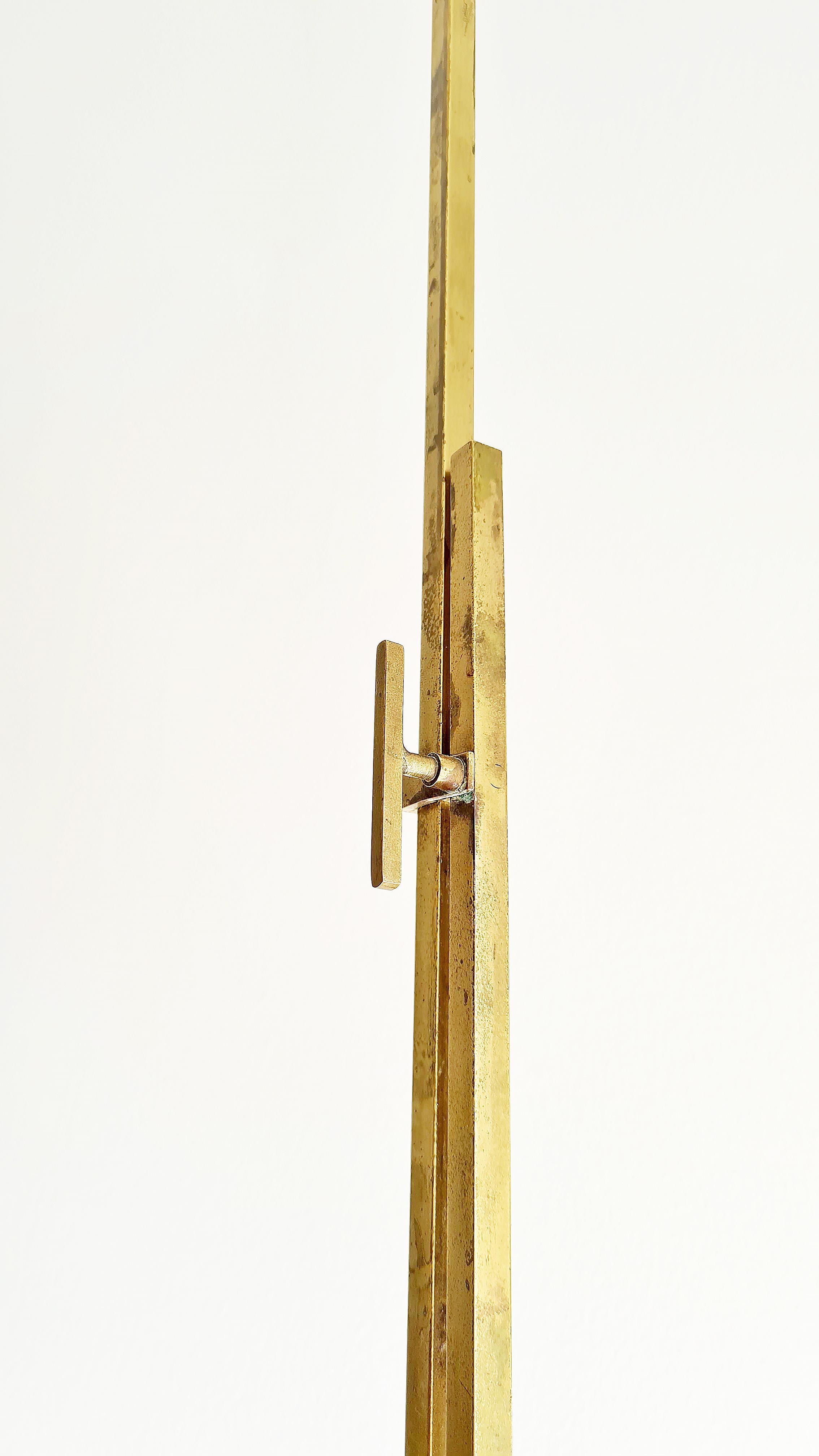 Swedish Scandinavian Modern Floor Lamp in Brass from Lilux, Sweden 1960s For Sale