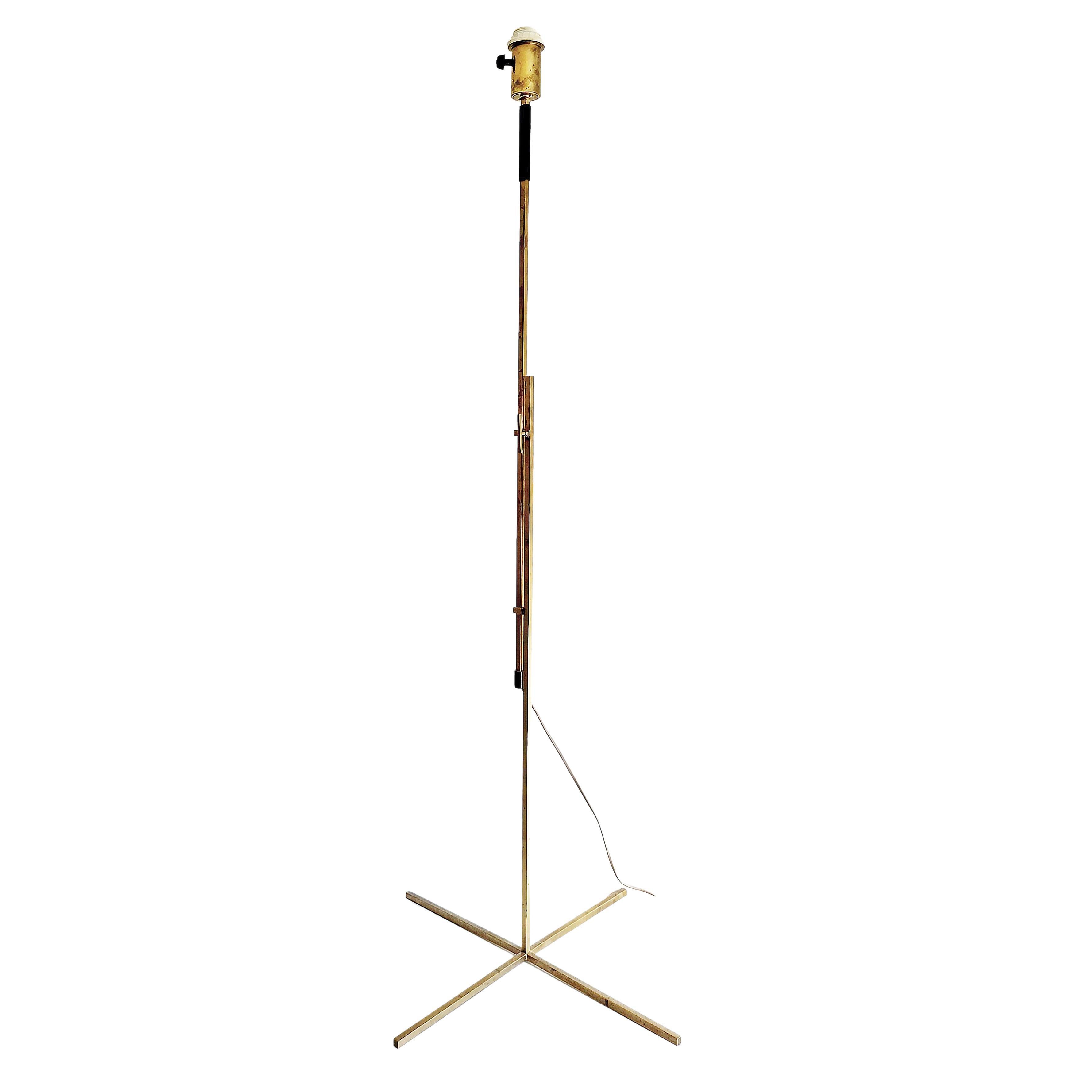 Scandinavian Modern Floor Lamp in Brass from Lilux, Sweden 1960s