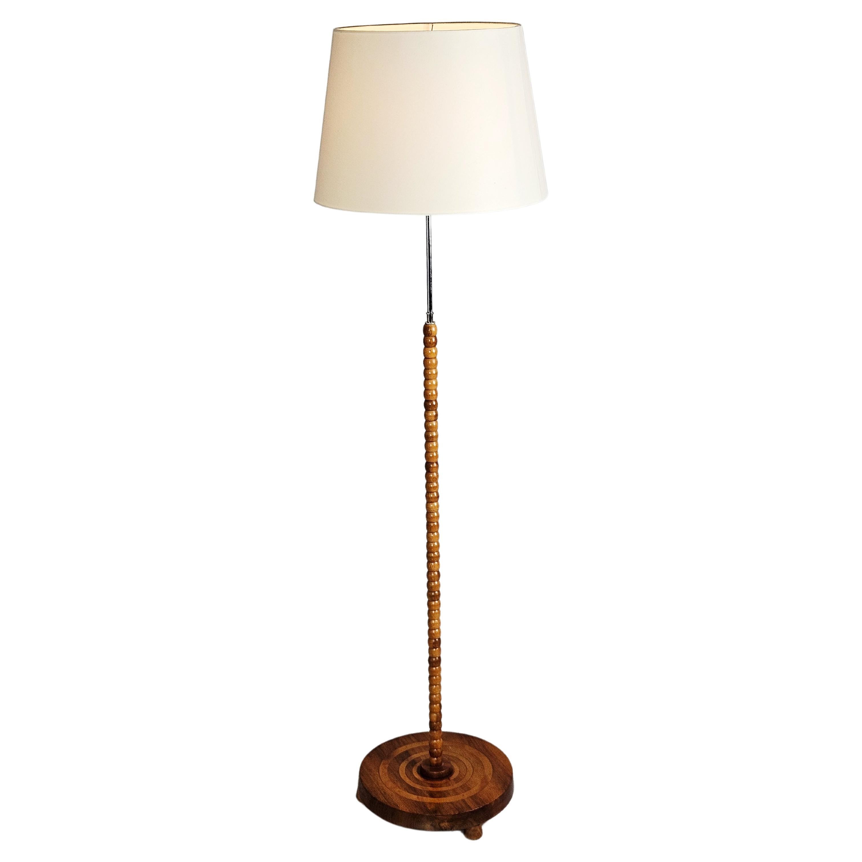 Scandinavian modern floor lamp, rare model, 1940s For Sale
