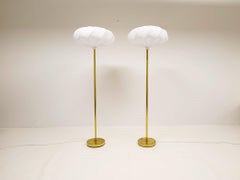 Lámpara de pie moderna escandinava de latón "ENCO", Suecia, años 70