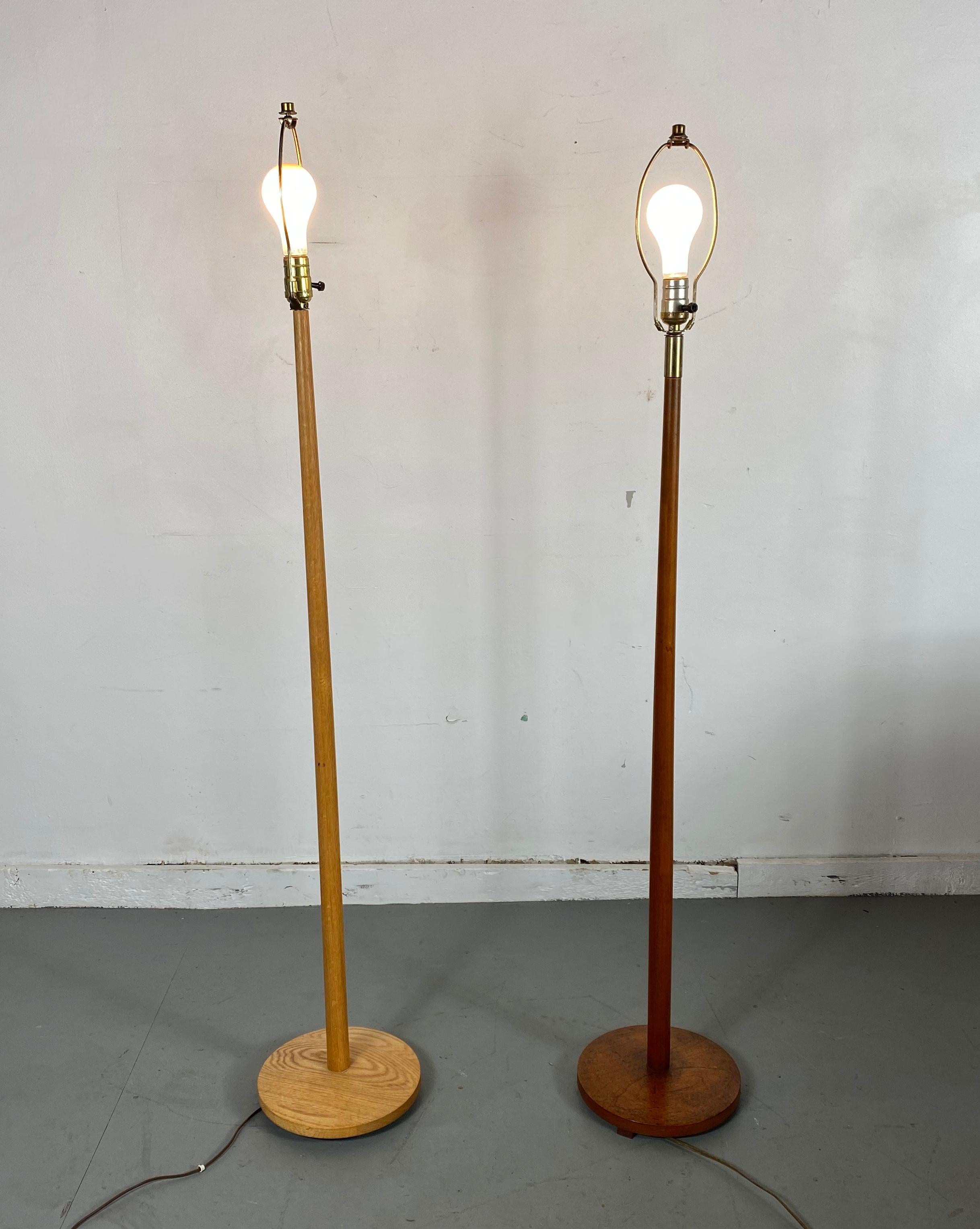 Danish Scandinavian Modern Floor Lamp, Teak, Oak