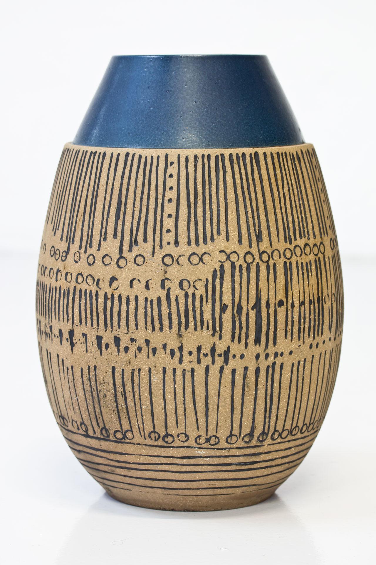 Stoneware Scandinavian Modern Floor Vase by Lisa Larson for Gustavsberg, Sweden, 1960s