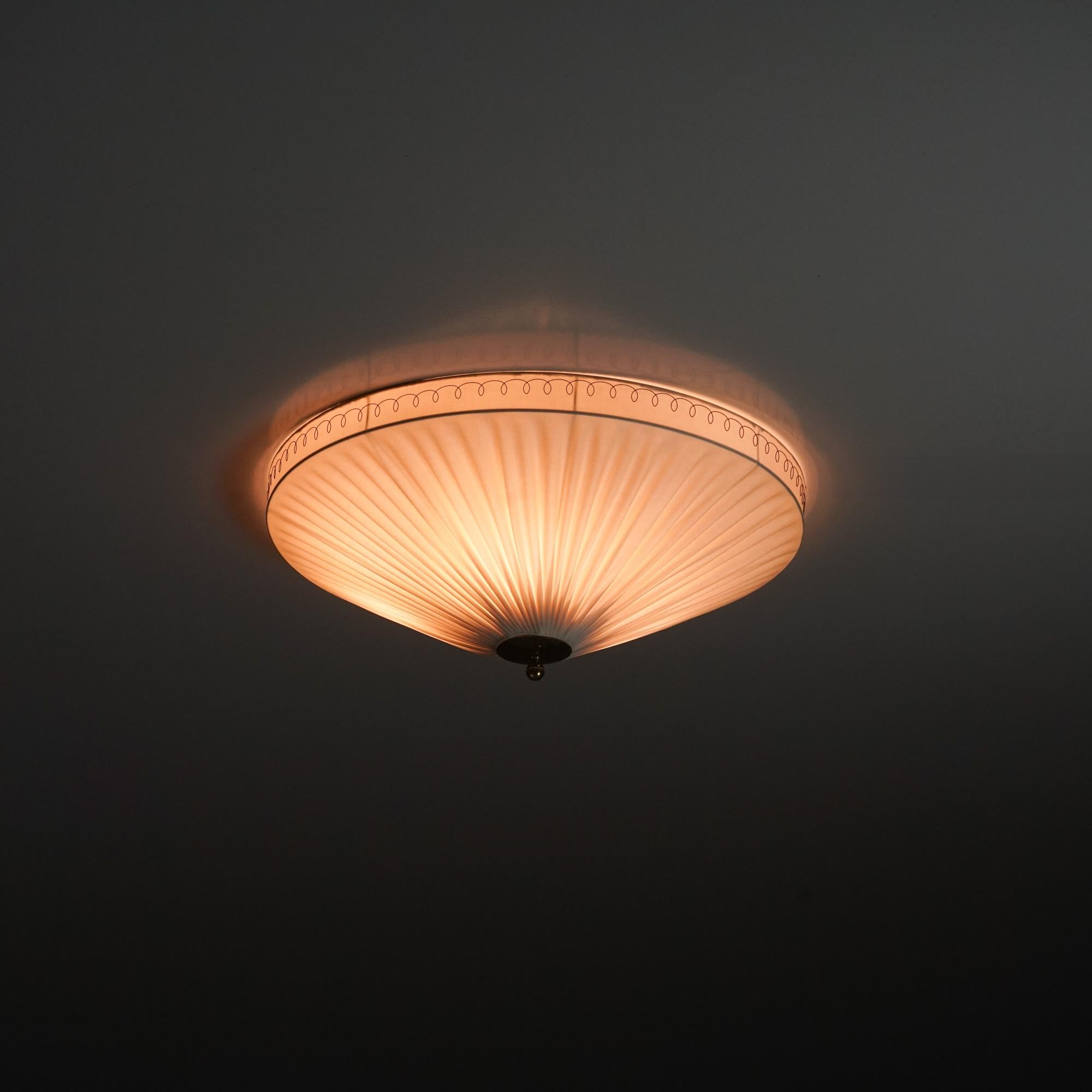 Mid-20th Century Scandinavian Modern Flush Mount, Finland, 1950s For Sale