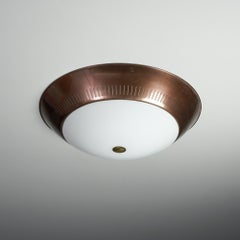 Scandinavian Modern Flush Mount, Lisa Johansson-Pape, Orno Oy, 1950/1960er Jahre