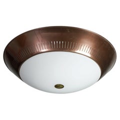 Scandinavian Modern Flush Mount, Lisa Johansson-Pape, Orno Oy, 1950/1960er Jahre