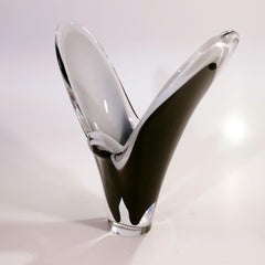 Scandinavian Modern Flygsfors Vase "Coquille" by Paul Kedelv
