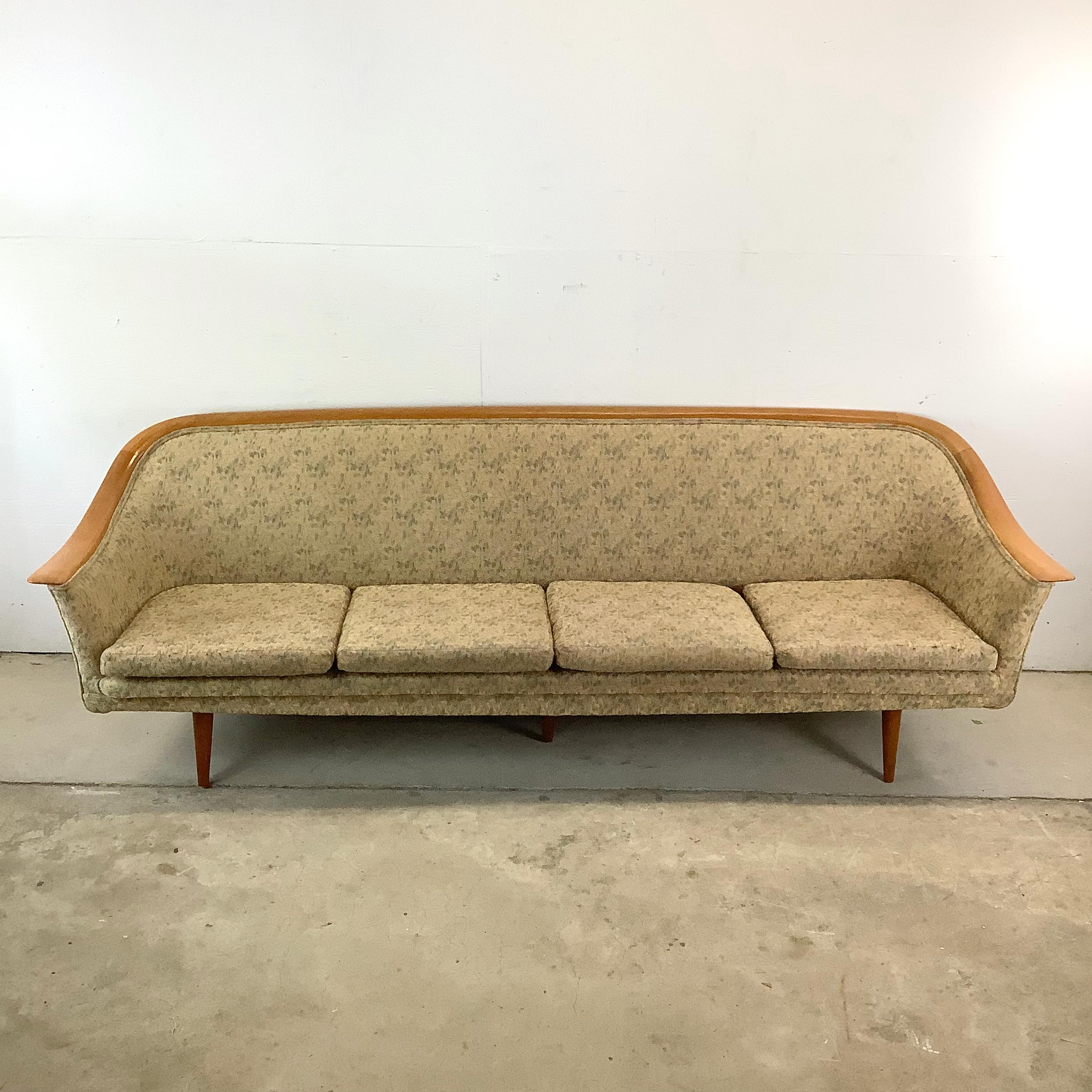 Scandinavian Modern Four Seat Sofa attr. Fredrik Kayser For Sale 9