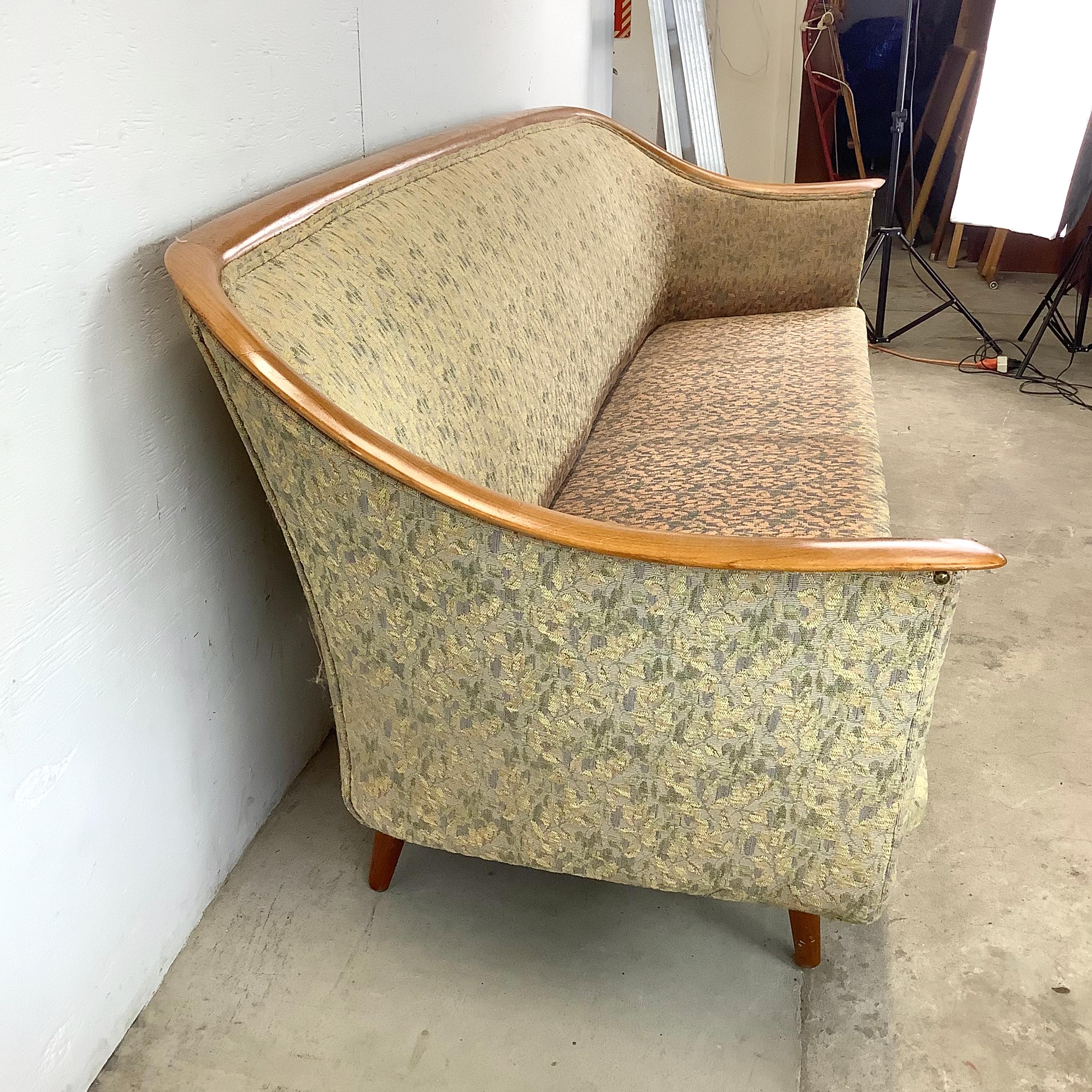 Upholstery Scandinavian Modern Four Seat Sofa attr. Fredrik Kayser For Sale