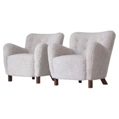 The Modern Scandinavian Hansen Sheepskin Easy Chairs Model No FH-1669