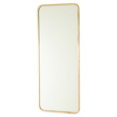 Vintage Scandinavian Modern Full Brass Wall Mirror, NK, Sweden, 1940s