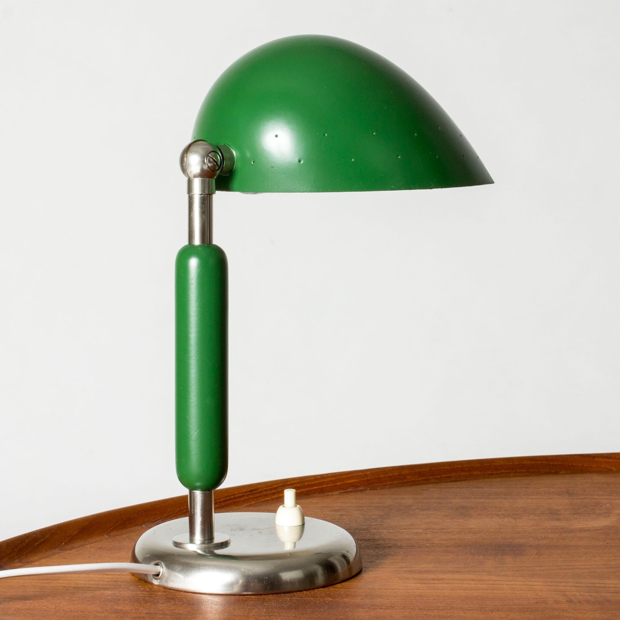 Mid-20th Century Scandinavian Modern Functionalist Table Lamp by Harald Notini, Sweden, 1930s For Sale