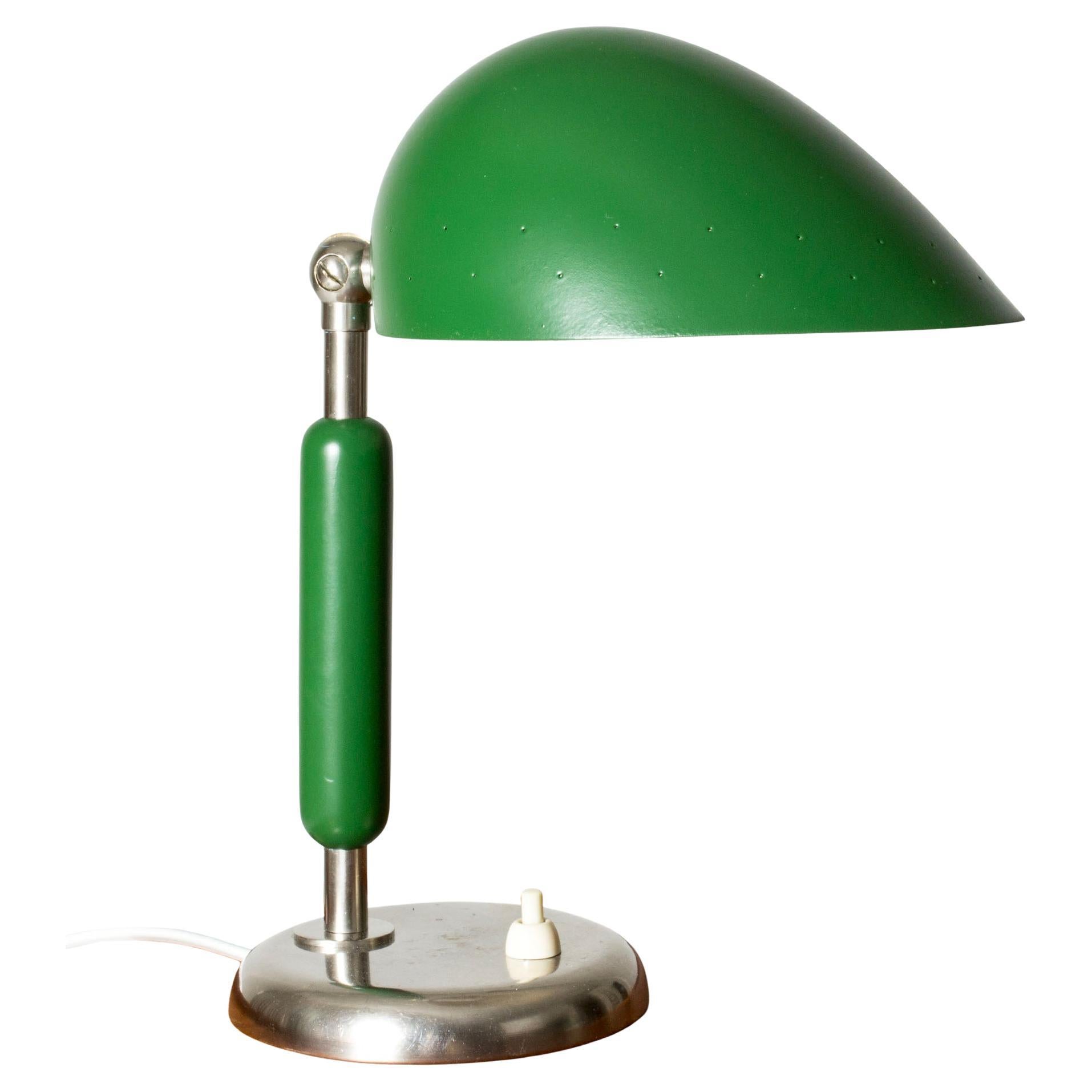 Scandinavian Modern Functionalist Table Lamp by Harald Notini, Sweden, 1930s