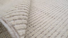 Scandinavian Modern Geometric Ivory Wool Rug  11'10''x15'10''