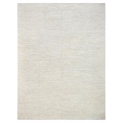 Scandinavian Modern Geometric Ivory Wool Rug  11'10''x15'10''