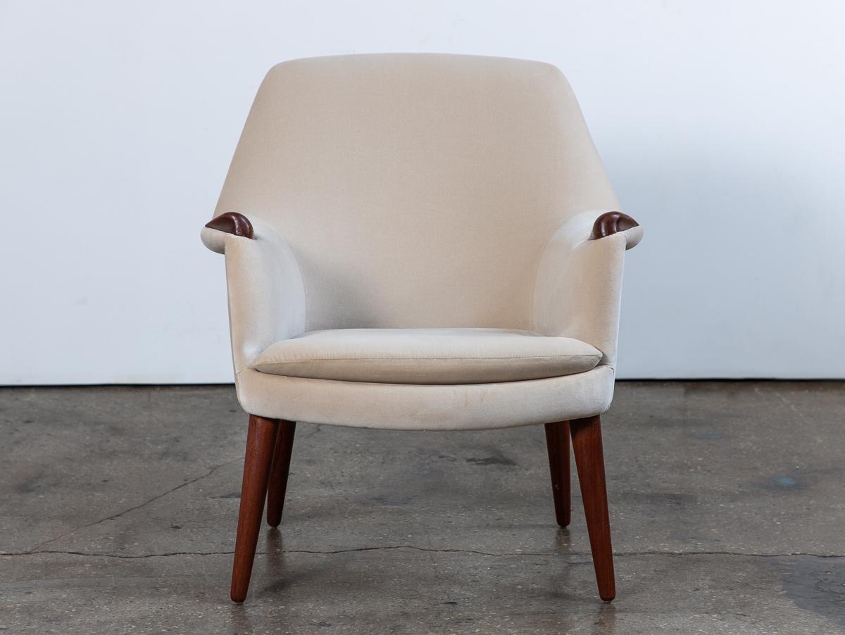 Velvet Scandinavian Modern Gerhard Berg Mama Bear Lounge Chair For Sale